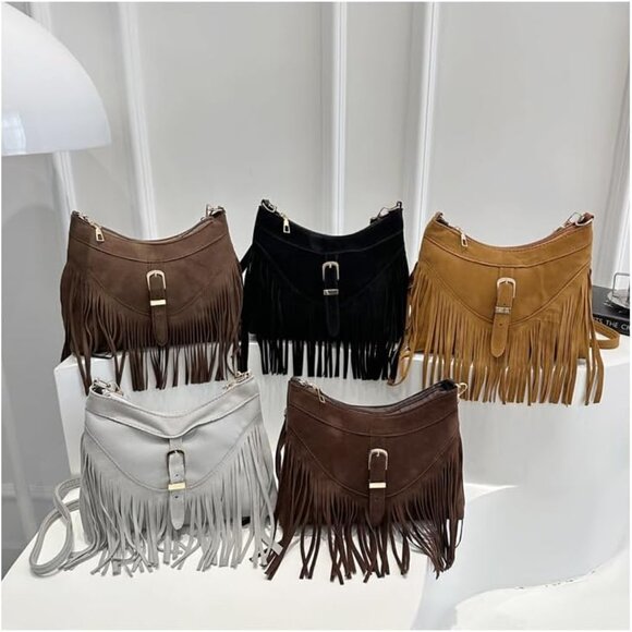 Western Purses For Women,Small Fringe Crossbody Bag With Wrist Strap Mini Hipppi - Picture 8 of 8